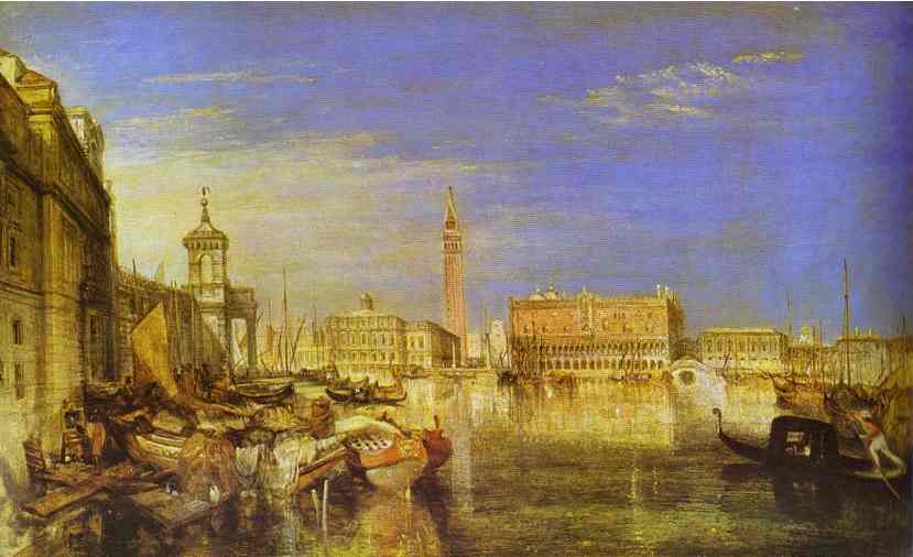 J.M.W. Turner Bridge of Signs, Ducal Palace and Custom- House, Venice Canaletti Painting